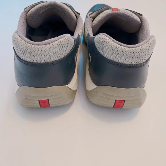 PRADA Men's Americas Cup Navy And Gray Boat Classic Sneaker - Picture 3 of 8